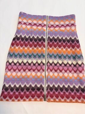 Standout Vintage Kenny Chevron Knit Skirt Small